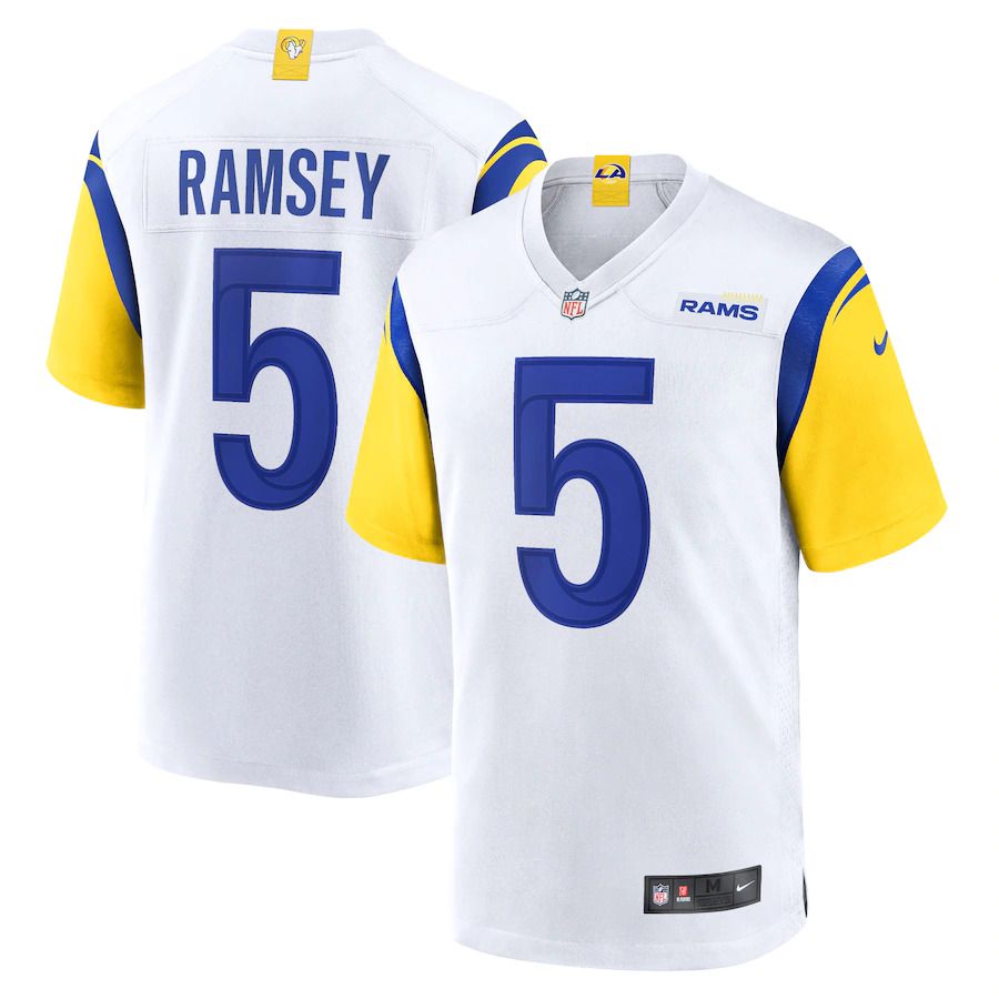Men Los Angeles Rams #5 Jalen Ramsey Nike White Player Game NFL Jersey
